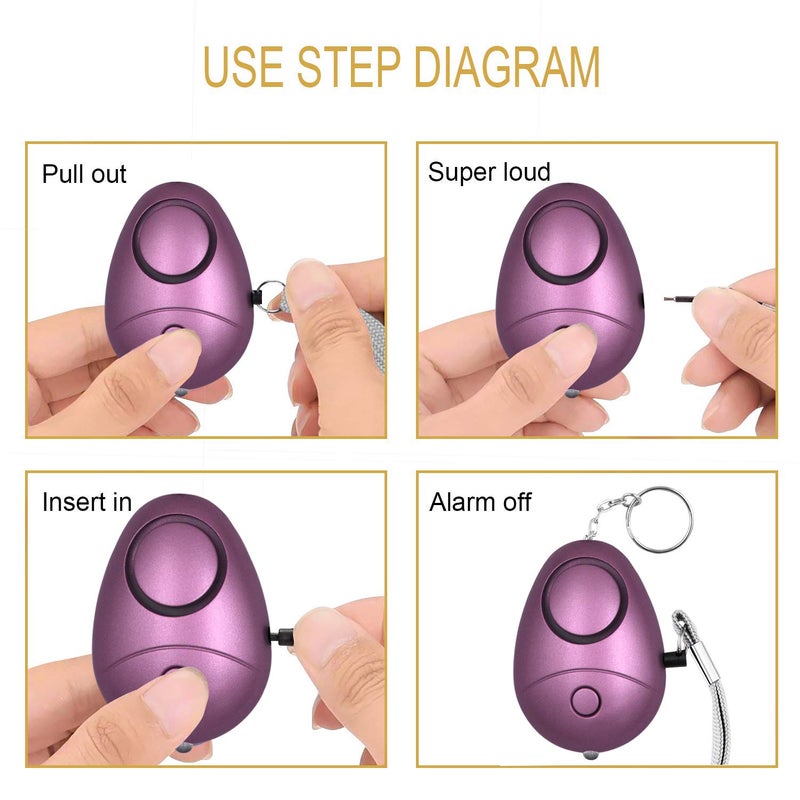 KOSIN Safe Sound Personal Alarm, 6 Pack 140DB Personal Security Alarm Keychain with LED Lights, Emergency Safety Alarm for Women, Men, Children, Elderly1 - Image 5